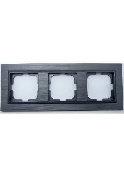 Manyatik Gri Üçlü Çerçeve Quantum - Priz ve Anahtar Için Uyumlu Çerçeve fiyatları