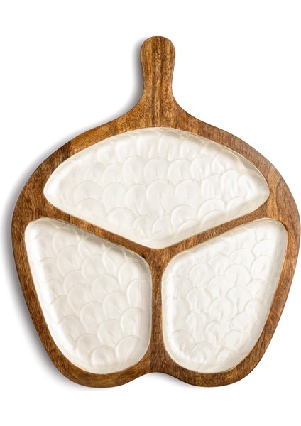 Scalla Sunum Tabağı 35X30 cm (3 Bölmeli)