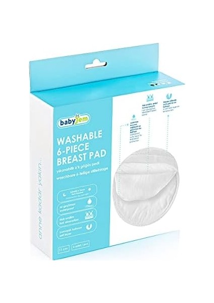 Yıkanabilir Göğüs Pedi 6 Adet fiyatları