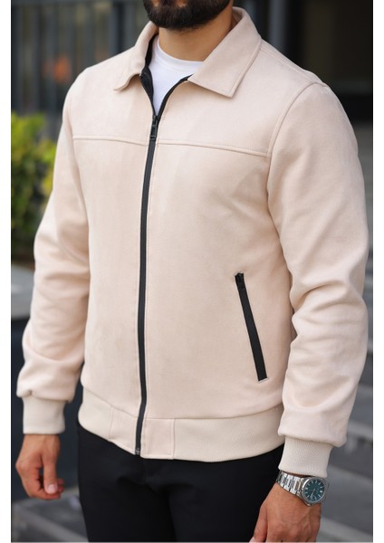 Erkek Polo Yakalı Mevsimlik Astarlı Süet Ceket indirimleri