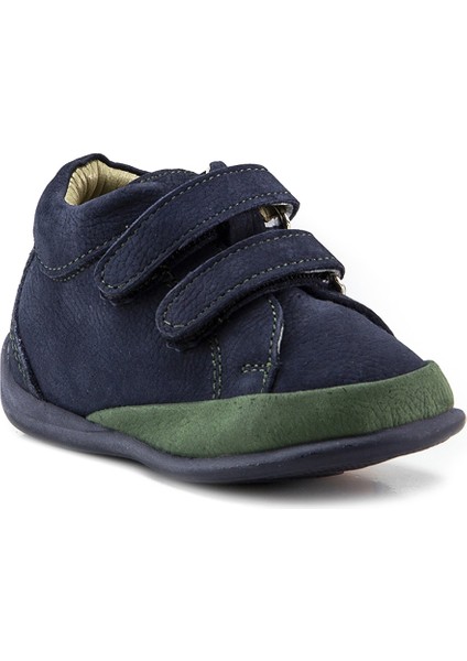 Minipicco Çocuk Lacivert Deri Anatomik Destekli İlk Adım Bot