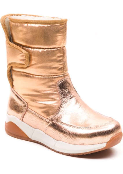 Minipicco Kız Cocuk Bronz Deri Anatomik Destekli Çocuk Bot