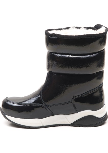 Minipicco Kız Cocuk Rugan Siyah Deri Anatomik Destekli Çocuk Bot