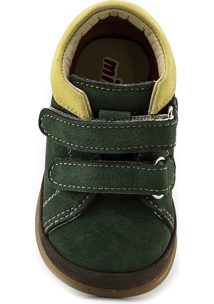 Minipicco Çocuk Haki Deri Anatomik Destekli İlk Adım Bot