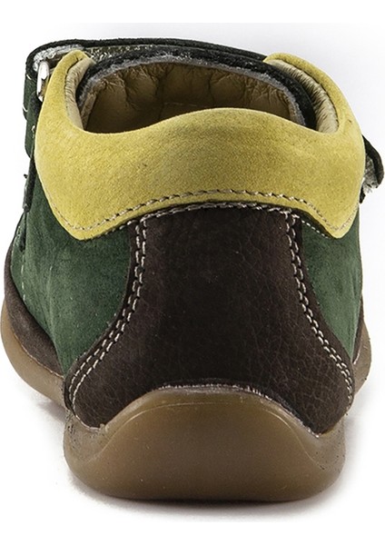 Minipicco Çocuk Haki Deri Anatomik Destekli İlk Adım Bot