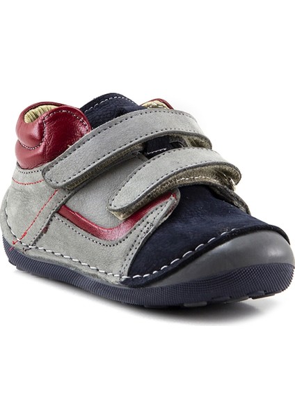 Minipicco Erkek Cocuk Laci-Gri Deri Anatomik Destekli İlk Adım Bot