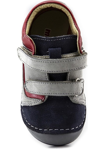 Minipicco Erkek Cocuk Laci-Gri Deri Anatomik Destekli İlk Adım Bot