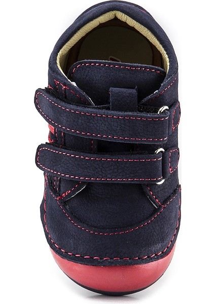 Minipicco Erkek Cocuk Lacivert Deri Anatomik Destekli İlk Adım Bot