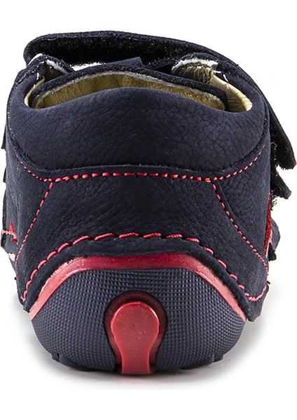 Minipicco Erkek Cocuk Lacivert Deri Anatomik Destekli İlk Adım Bot