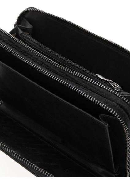 Erkek Siyah %100 Deri El Çantası 50316802-VR046