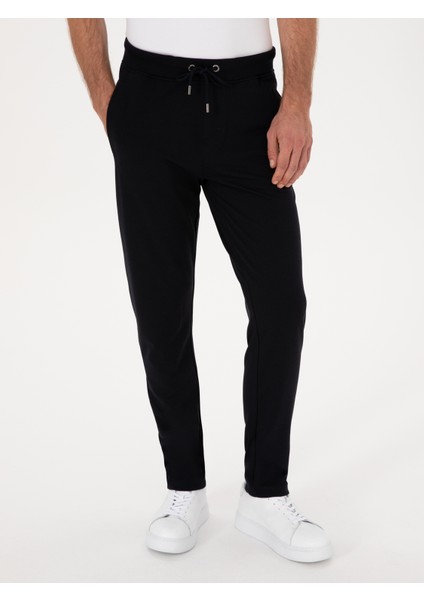 Erkek Lacivert Slim Fit Paçası Düz Eşofman Altı 50314478-VR033 fiyatları