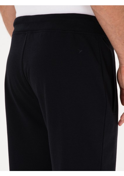 Erkek Lacivert Slim Fit Paçası Düz Eşofman Altı 50314478-VR033