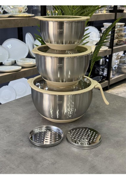 Focus Krem 8 Parça Rendeli Karıştırma & Saklama Kabı