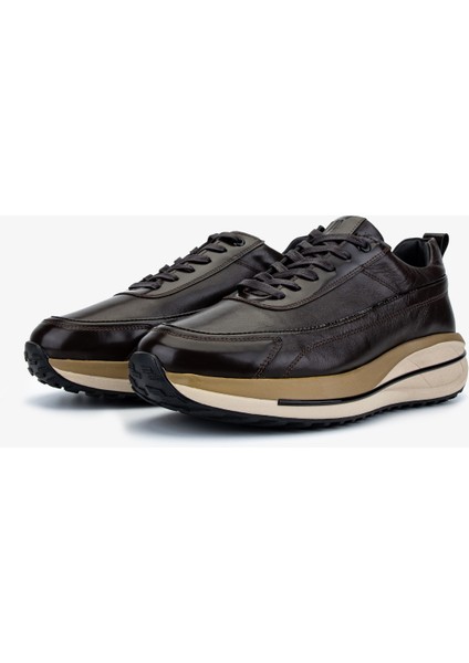Erkek Hakiki Deri Kahverengi Sneakers & Spor Ayakkabı 381 22539 Erk Ayk SK25-26 Kahve fırsatları