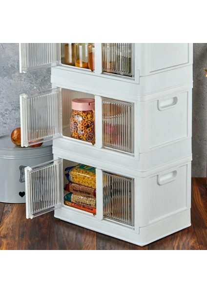 Leyloş Tek Katlı (1 Ünite) Üst Üste Eklenebilir Demonte Mutfak ve Banyo Düzenleyici Raf-Beyaz indirimleri