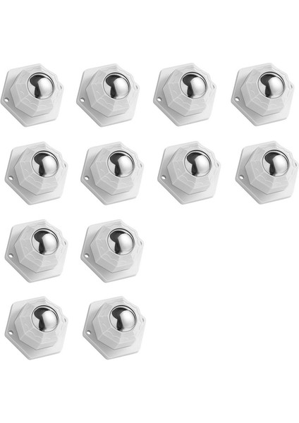 Küçük Aletler Için Mini Tekerlek Tekerlekleri, Kendi Kendine Yapışkan Tekerlekler, Paslanmaz Çelik Silindirler (12 Adet, Beyaz) (Yurt Dışından)