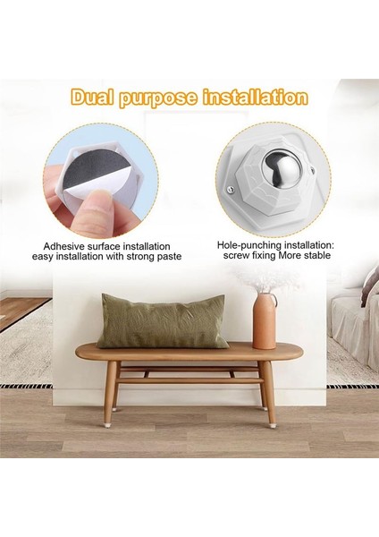 Küçük Aletler Için Mini Tekerlek Tekerlekleri, Kendi Kendine Yapışkan Tekerlekler, Paslanmaz Çelik Silindirler (12 Adet, Beyaz) (Yurt Dışından) indirimleri