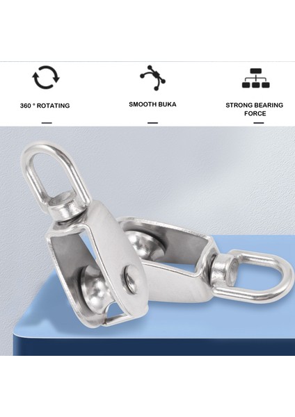 4pcs Tek Kasnak Bloğu M15 Paslanmaz Çelik Dış Mekan 360 ° Döner Gümüş Kasnak Için Halat Kablosu Için (Yurt Dışından) fırsatları