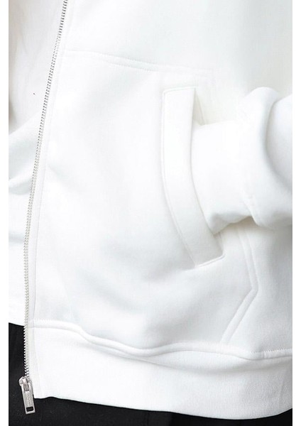 Ekru Fermuarlı Kapüşonlu Erkek Hırka E7174 fiyatları