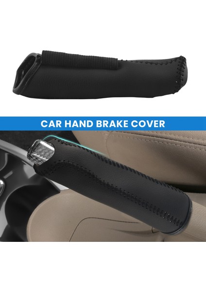 Honda / Accord / Civic 8 Için Deri El Fren Kapağı Koruyucu Manşon, Siyah + Siyah Çizgi (Yurt Dışından) modelleri