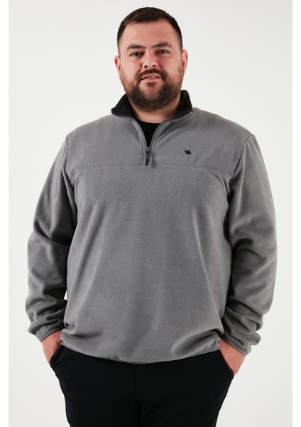 Regular Fit Anti-Pilling Büyük Beden Dik Yaka Kışlık Şardonlu 2'li Paket Polar Erkek Polar 5906001BS2 fiyatları