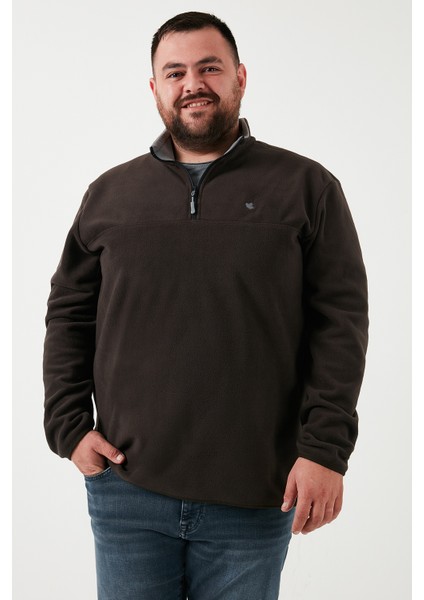 Regular Fit Anti-Pilling Büyük Beden Dik Yaka Kışlık Şardonlu 2'li Paket Polar Erkek Polar 5906001BS2 modelleri