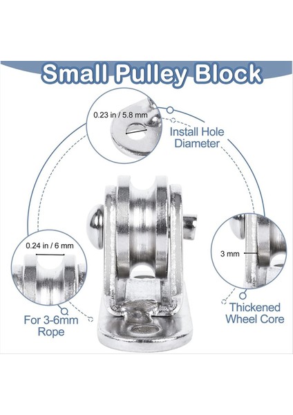 Kasnak Blok 1 Inç Paslanmaz Çelik Mini Dubleks Kasnak Makarası Sürtünmesiz Sessiz Tekerlek Ağır Hizmet Tipi Sabit Kasnak - 1 Set (Yurt Dışından) modelleri