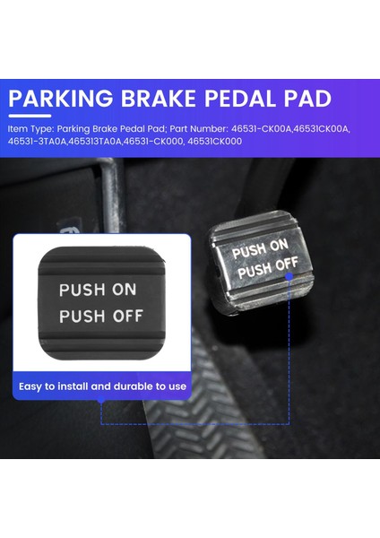 465313TA0A Araba Siyah Kauçuk Park Freni Pedal Ped Nissan Quest Için Maxima Altima Altima Titan Rogue Pathfinder Yaprak (Yurt Dışından) fırsatları