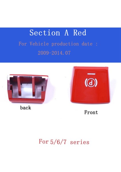 Park Freni P Düğmesi Anahtarı -Bmw 5/6/7 Serisi F10 Gt F07 X3 F25 X4 F26 X5 X6 2010-2014 Kırmızı (Yurt Dışından) indirimleri