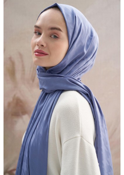 Kazayağı Desen Pamuk Ipek Şal Kot Mavi fiyatları