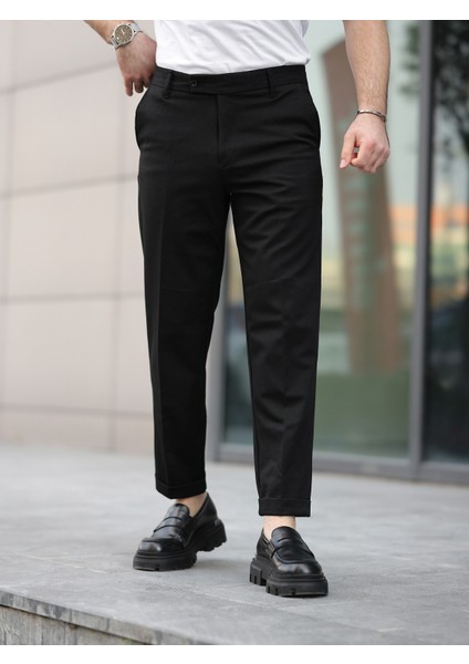 Erkek Premium Duble Paça Bel Destekli Kumaş Pantolon