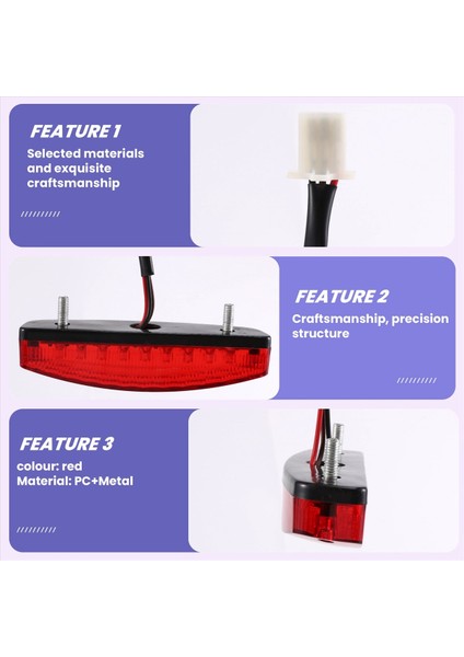 Atv 12V 3 Tel Fren Durdur Işık Lisansı Atv Off Road Motosiklet Sinyal Lambası Aksesuarları Araç Işıkları (Yurt Dışından) fırsatları