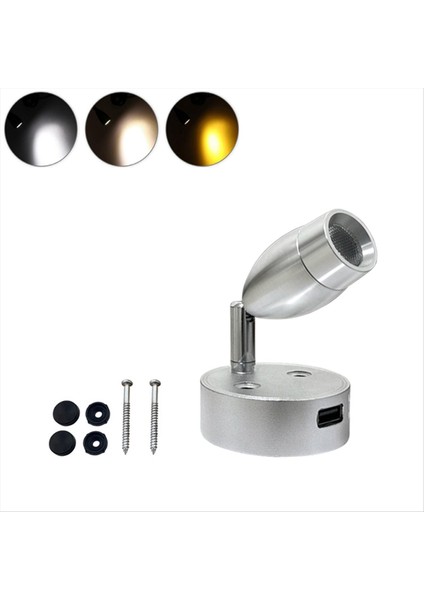 USB Rv Işıklar Iç Okuma Lambası LED Başucu Lambası 3W Rv Duvar Sconce Işık Armatürleri Döner Nokta Işıkları (Yurt Dışından) modelleri
