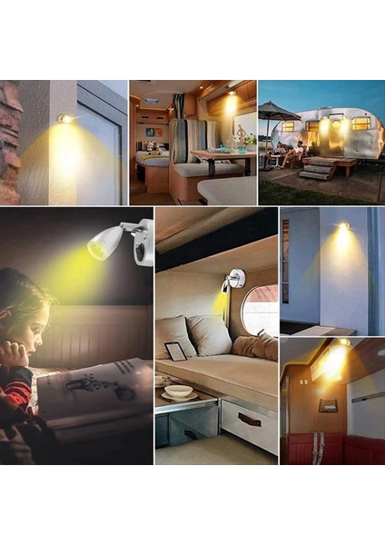 USB Rv Işıklar Iç Okuma Lambası LED Başucu Lambası 3W Rv Duvar Sconce Işık Armatürleri Döner Nokta Işıkları (Yurt Dışından) fırsatları