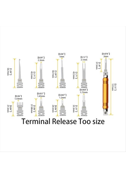 Amp Metrı Pack Molex Konektörler Için Çift Başlı Çıkarılabilir Terminal Pimi Ekstraksiyon Aracı Motorlar Onarım (Yurt Dışından) modelleri