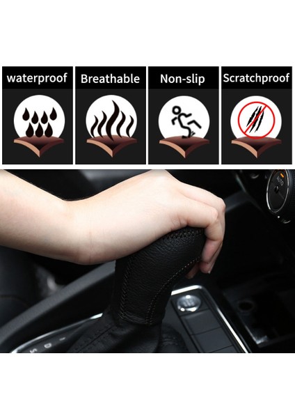 2pcs Dişli Kafa Vardiyası Knob Kılıfı Ford Fiesta Mk7 2009 - 2015 Ecosport 2012 - 2017, Pu Deri (Yurt Dışından) indirimleri