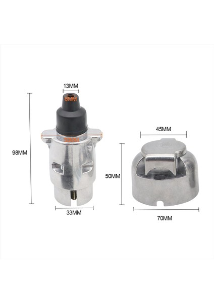7 Pin Römork Fişi 12V Rv Soketleri Römork Sinyal Lambası Konektörleri Için Braket ile Tren Römork Aksesuarları (Yurt Dışından) fiyatları