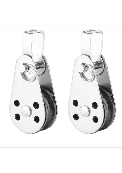 SUS316 Kaldırma Yük Kasnak Blok Tekerlekler Tek Kasnak Açık Paslanmaz Çelik Güçlü Kasnak 2 Pcs (Yurt Dışından)