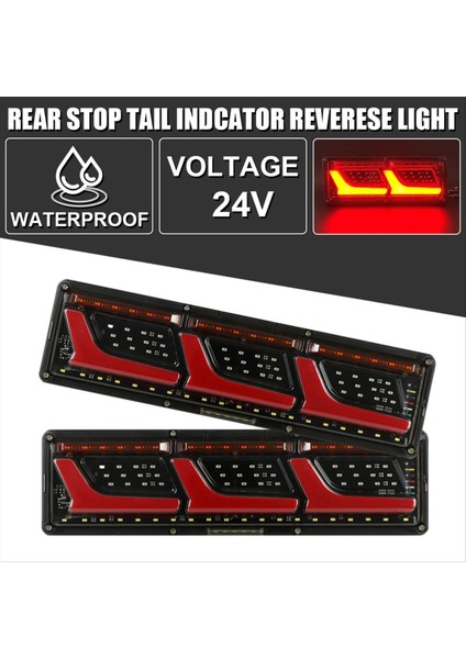 24V Arka Lambalar Kamyon Işıkları Yanıp Sönen Dönüş Sinyal Lambası Römorku LED Sis Konumu Arka Fren Ters Gösterge (Yurt Dışından) modelleri