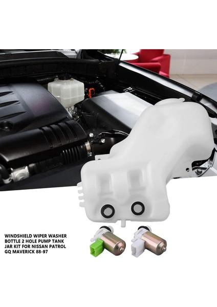 Araba 2 Delik Ön Cam Silecek Yıkayıcı Şişesi Nissan Patrol Gq Maverick Için Pompa Tank Kavanoz Kiti ile (Yurt Dışından) indirimleri