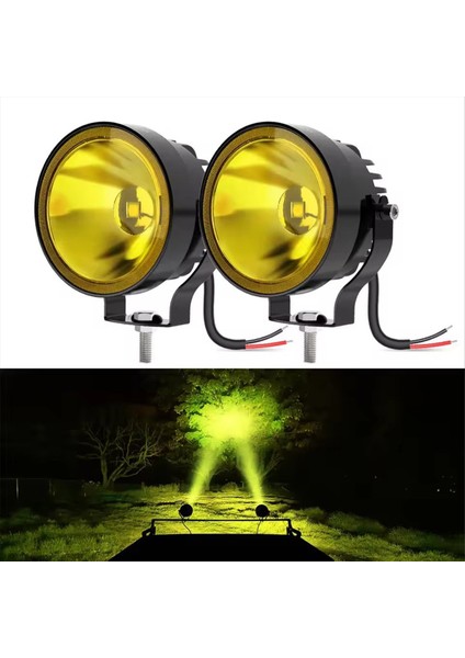 2pcs 4 Inç LED Iş Işığı 4x4 Offroad 30W 14000LM Süper Parlak Beyaz Yuvarlak Sis Far Motosiklet Atv Tekne Sarı (Yurt Dışından) fiyatları