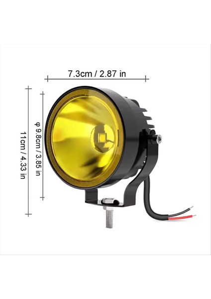 2pcs 4 Inç LED Iş Işığı 4x4 Offroad 30W 14000LM Süper Parlak Beyaz Yuvarlak Sis Far Motosiklet Atv Tekne Sarı (Yurt Dışından) fırsatları