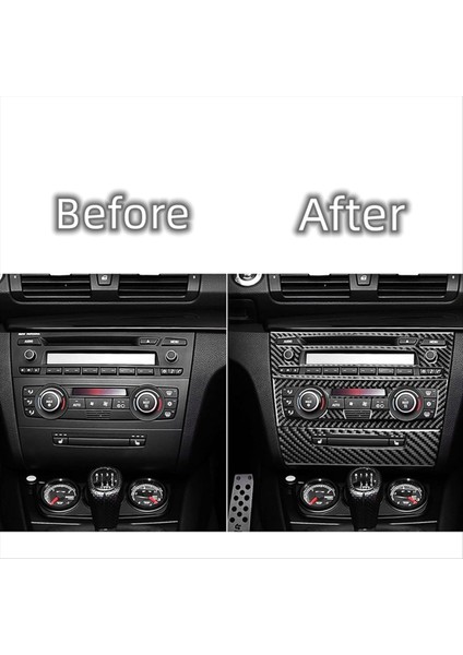 Bmw 1 Serisi Için Karbon Fiber Lhd E87 E81 E82 08-13 Merkez Konsolu Ac Radyo Cd&#39;si Panel Trim Iç Aksesuarlar, C (Yurt Dışından) modelleri