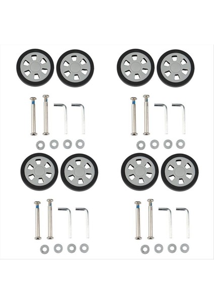 8x Bagaj Aksesuarları Tekerlekler Uçak Bavul Kasnak Silindirleri Sessiz Tekerleğe Dayanıklı Parçalar Onarımı 55X12MM (Yurt Dışından) indirimleri