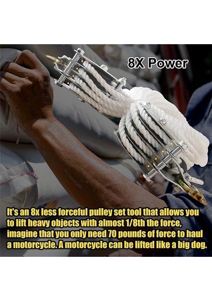 4400 Lbs Kırılma Mukavemeti Ağır Hizmet Kasnak, Blok ve Mücadele, Hayvancılık Depoları Için 65 Ft 3/8 Inç Ip Kasnağı (Yurt Dışından) fırsatları