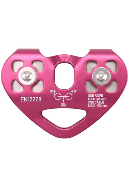 Açık Tırmanma Kasnağı Iki Eksenli Taşıma Çelik Kablosu, Kalp Şeklindeki Çift Kasnak Kırmızısını Genişletiyor (Yurt Dışından)