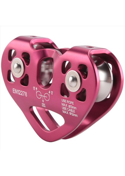 Açık Tırmanma Kasnağı Iki Eksenli Taşıma Çelik Kablosu, Kalp Şeklindeki Çift Kasnak Kırmızısını Genişletiyor (Yurt Dışından) fiyatları