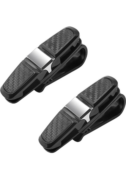 2pcs Araba Gözlük Klipsleri, Araba Güneşi Vizörü Için Gözlük Tutucuları, Güneş Gözlüğü Gözlüklü Bilet Kartı Klibi ile Monte (Yurt Dışından)