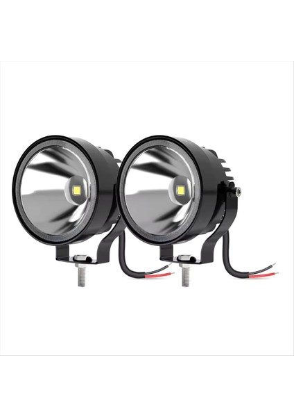 2pcs 4 Inç LED Iş Işığı 4x4 Offroad 30W 14000LM Süper Parlak Beyaz Yuvarlak Sis Far Motosiklet Atv Tekne Beyaz (Yurt Dışından)