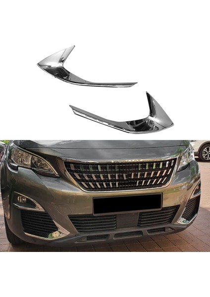Ön Baş Sis Fıçıları Sisli Lambalar Göz Kapağı Kaş Strip Kapağı Trim Peugeot 3008 3008GT 2018 2018 2019 (Yurt Dışından) fiyatları